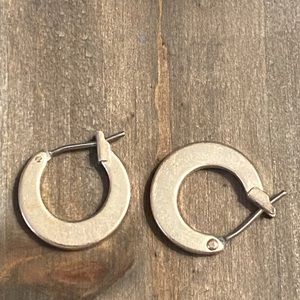 Silver huggie earrings